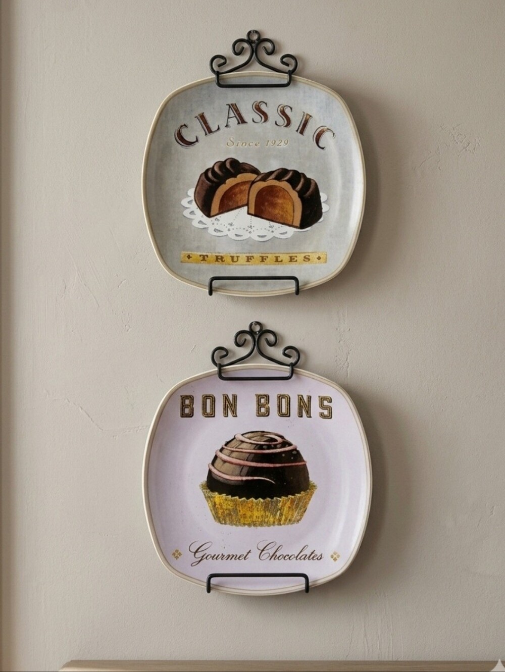 Sakura Confections 2 Salad Plates 8" Gourmet Chocolate Collection